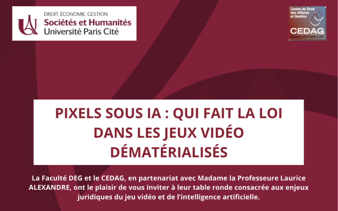 Pixels sous IA : Qui fait la loi dans les jeux vidéo dématérialisés ?