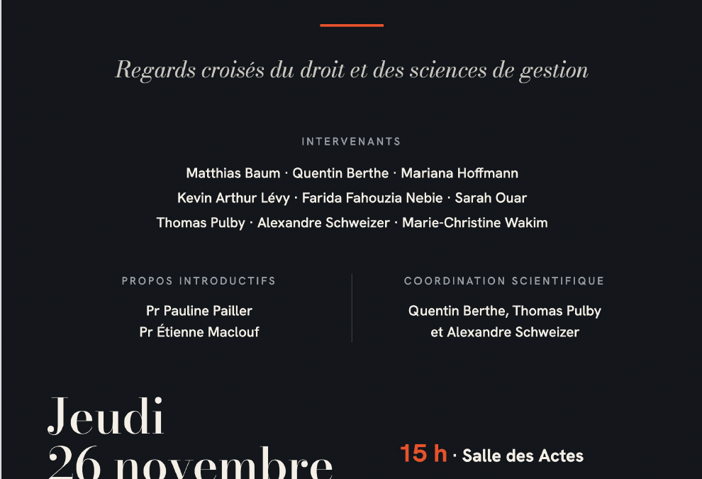 Réformer – Regards croisés du droit et des sciences de gestion